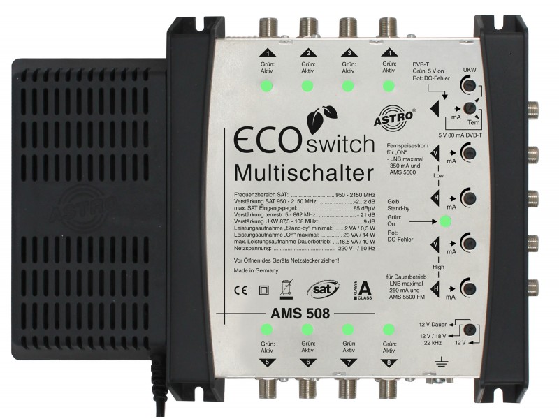Product: AMS 508 ECOswitch, Premium stand-alone multiswitch